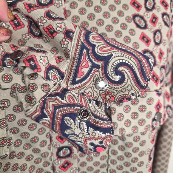 BcbgMaxazria Boho Stretch Jersey Blouse Top Size Medium - Picture 5 of 8